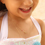 14K Solid Yellow Gold Daughter Necklace