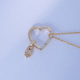 14K Solid Yellow Gold Enhancer Charm Pendant Lock