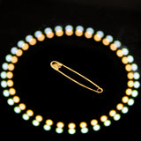 14K Solid Gold Plain Unisex Baby Pin
