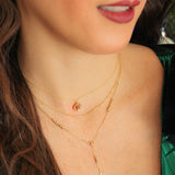 14K Solid Yellow Gold Adjustable Rolo Link Necklace