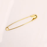 14K Solid Gold Plain Unisex Baby Pin