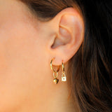 14K Solid Yellow Gold Heart Pendant