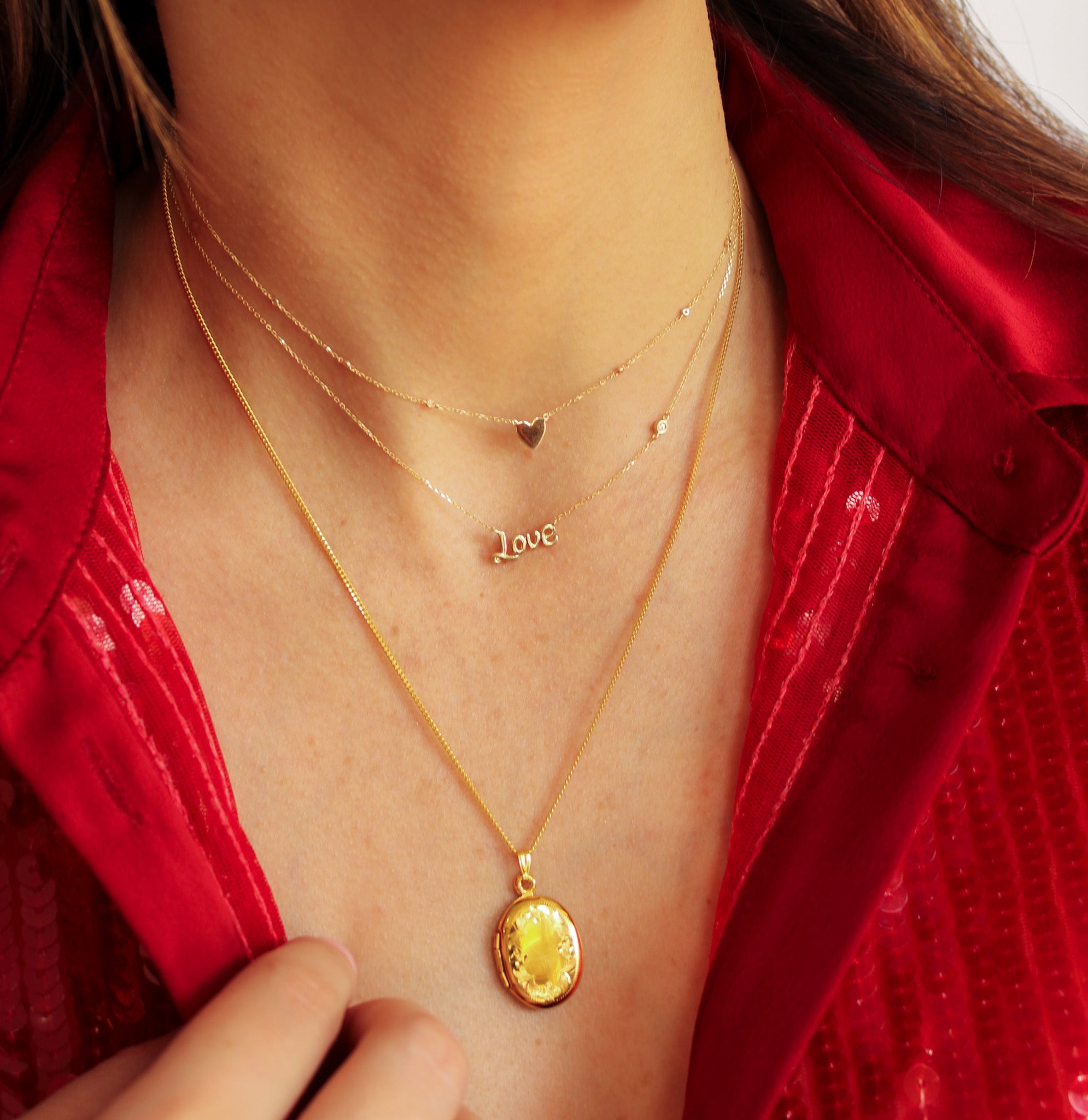 Close-up of 14K solid yellow gold Baby Cuban Italian Link Chain showing polished 1.66mm Cuban links
