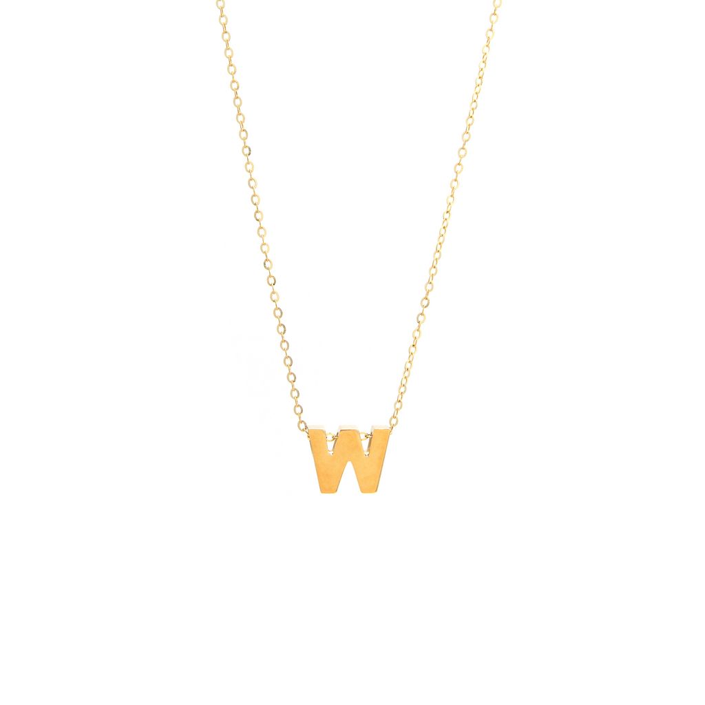 14K Solid Yellow Gold Customizable Initial/Charm Necklace