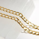 14K Solid Yellow Gold 6mm Cuban American Chain