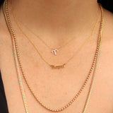 18K Solid Yellow Gold Zodiac Sign Diamond Necklace
